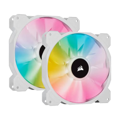 Corsair iCUE SP140 RGB Elite White Cabinet Fan With Lighting Node Core (Dual Pack)